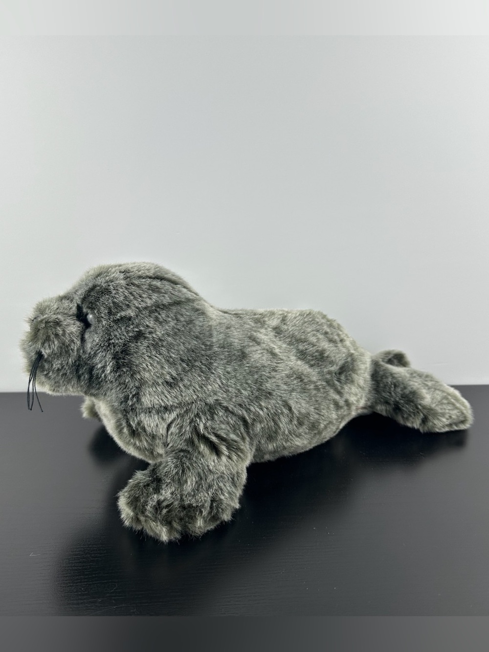 Douglas Cuddle Toys Speckles Monk Seal 13” Realistic Gray Black Plush Sea Lion